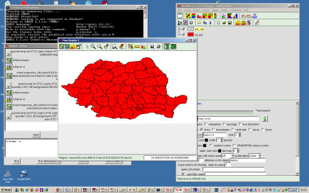 GRASS 6.3 rulînd pe platformă Windows XP